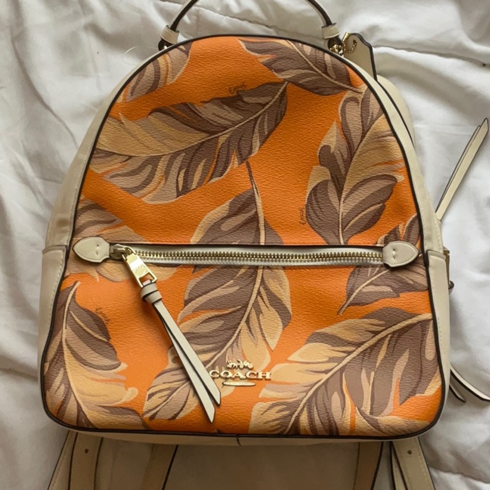 Orange Coach Backpack